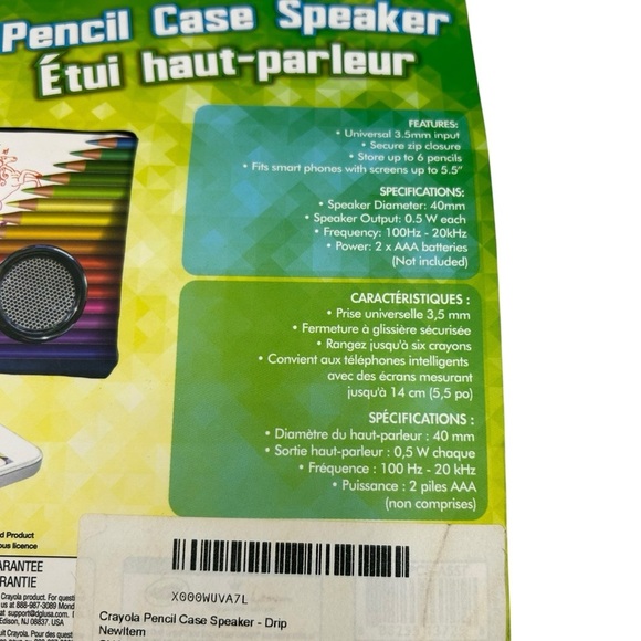 CRAYOLA PENCIL CASE SPEAKER FUN & PORTABLE STORAGE WITH SOUND - Picture 2 of 5